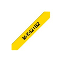 Brother M-K621BZ - Svart på gult - Rulle (0,9 cm x 8 m) 1