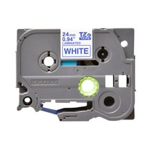 Brother TZe-253 - Blått på vitt - Rulle ( 2,4 cm x 8 m) 1