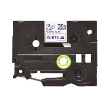 Brother TZe-FA3 - Tyg - marinblått på vitt - Rulle (1,2 cm