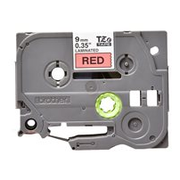 Brother TZe-421 - Självhäftande - svart på röd - Rulle (0,9