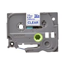 Brother TZe-133 - Blått på transparent - Rulle (1,2 cm x 8
