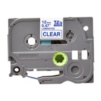 Brother TZe-133 - Blått på transparent - Rulle (1,2 cm x 8