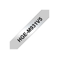Brother HGE-M931V5 - Svart på silver - Rulle (1,2 cm x 8 m)