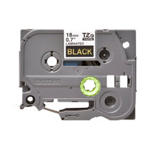 Brother TZe-344 - Standardlim - guld på svart - Rulle (1,8