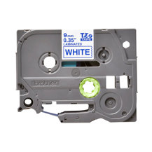 Brother TZe-223 - Blått på vitt - Rulle (0,9 cm x 8 m) 1