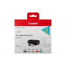 Canon PGI-9 MBK/PC/PM/R/G Multi-Pack - 5-pack - röd, grön,