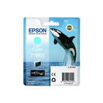 Epson T7605 - 26 ml - ljus cyan - original - blister -