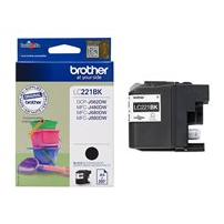 Brother LC221BK - Svart - original - bläckpatron - för