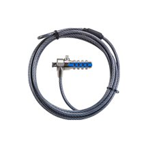 Targus DEFCON - Lås för säkerhetskabel - grå - 2 m