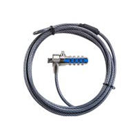 Targus DEFCON - Lås för säkerhetskabel - grå - 2 m