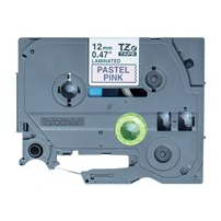 Brother TZe-MQE31 - Svart på pastellrosa - Rulle (1,2 cm x