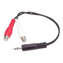 StarTech.com 6in Stereo Audio Y-Cable - 3.5mm Male to 2x
