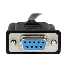 StarTech.com 2 m svart DB9 RS232 seriell nollmodemskabel