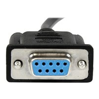 StarTech.com 2 m svart DB9 RS232 seriell nollmodemskabel