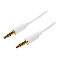 StarTech.com 2m White Slim 3.5mm Stereo Audio Cable - 3.5mm