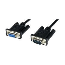 StarTech.com 2m Black DB9 RS232 Serial Null Modem Cable F/M