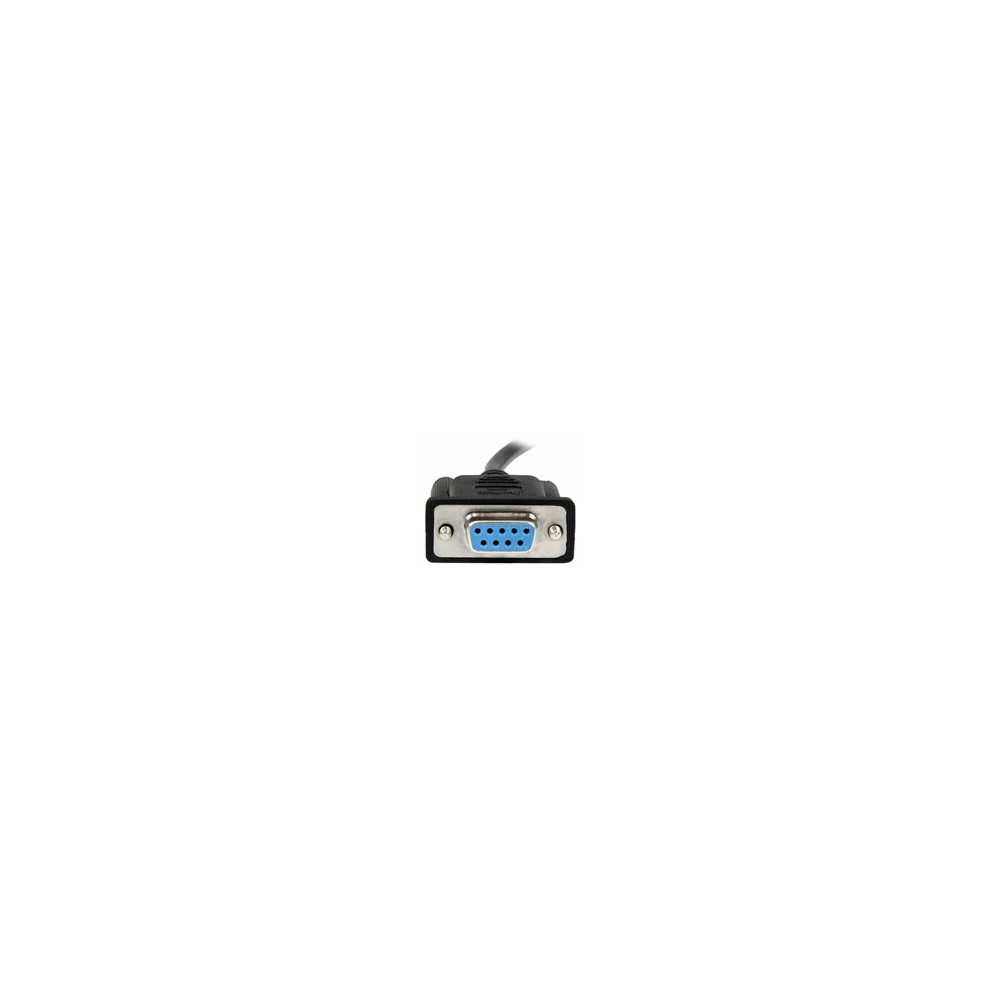 StarTech.com 1 m svart DB9 RS232 seriell nollmodemskabel