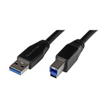 StarTech.com Aktiv USB 3.0 USB-A till USB-B-kabel - 5 m -