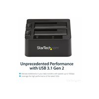 StarTech.com Dual-Bay USB 3.1 to SATA Hard Drive Docking