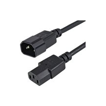 StarTech.com 1 m strömförlängningskabel, C14 till C13, 10 A