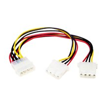StarTech.com LP4 till 2x LP4 ström Y-splitterkabel M/F -