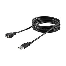 StarTech.com 1,8 m svart USB 2.0-förlängningskabel A till A