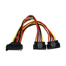StarTech.com 6in Latching SATA Power Y Splitter Cable