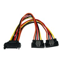 StarTech.com 6in Latching SATA Power Y Splitter Cable