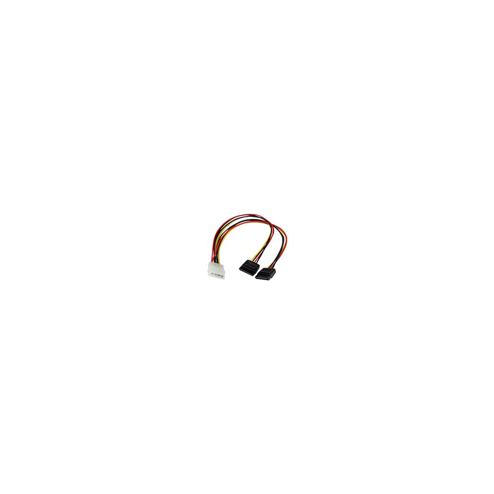 StarTech.com 12in LP4 to 2x SATA Power Y Cable Adapter -