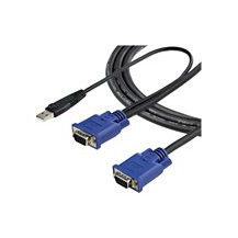 StarTech.com 10 ft Ultra Thin USB VGA 2-in-1 KVM Cable -