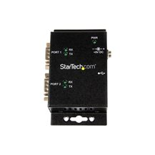 StarTech.com USB to Serial Adapter - 2 Port - Wall Mount -