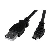 StarTech.com Down Angle Mini USB Cable - 2m - Black - USB A