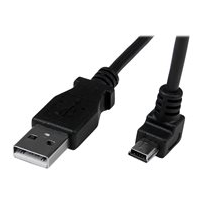 StarTech.com Down Angle Mini USB Cable - 2m - Black - USB A