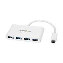 StarTech.com USB C-hubb med 4 portar tillsammans med 4x USB
