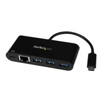 StarTech.com 3-ports USB-C-hubb med Gigabit Ethernet och 60