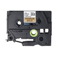 Brother TZe-PR851 - Svart utskrift på premiumglitterguld -