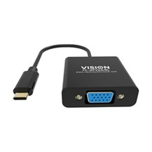 VISION Professional installation-grade USB-C to VGA adapter
