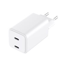 GRATEQ OLOS WALLCHARGER PD/PPS 2xUSB-C GaN 65W WHITE