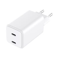 GRATEQ OLOS WALLCHARGER PD/PPS 2xUSB-C GaN 65W WHITE
