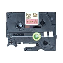 Brother TZe-RE54 - Satin - guld på rosa - Rulle (2,4 cm x 4