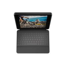 Logitech Rugged Folio - Tangentbord och foliefodral - Apple