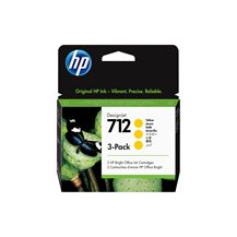HP 712 - 3-pack - 29 ml - gul - original - DesignJet -
