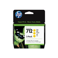 HP 712 - 3-pack - 29 ml - gul - original - DesignJet -