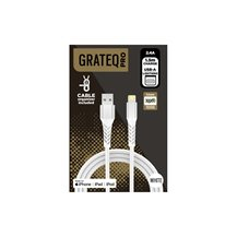GRATEQ PRO USB-A - MFi LIGHTNING CABLE 1.5M WHITE