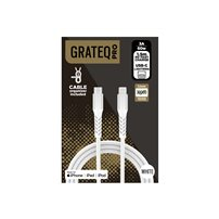 GRATEQ PRO USB-C - MFi LIGHTNING CABLE 1.5M WHITE