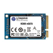 Kingston KC600 - SSD - krypterat - 256 GB - inbyggd - mSATA