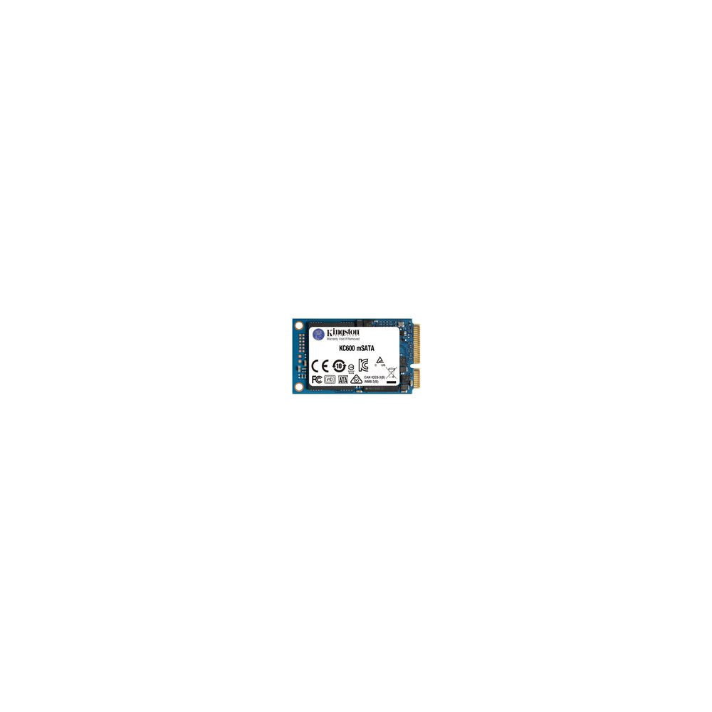 Kingston KC600 - SSD - krypterat - 256 GB - inbyggd - mSATA