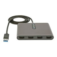 StarTech.com USB 3.0 till 4x HDMI-adapter - Externa video-