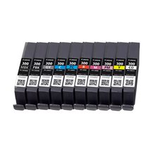Canon PFI-MBK/PBK/CO/GY/R/C/M/Y/PC/PM 10 Ink Cartridge