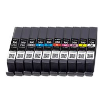 Canon PFI-MBK/PBK/CO/GY/R/C/M/Y/PC/PM 10 Ink Cartridge